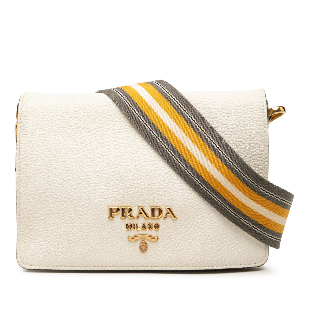 Pre-Loved Prada Vitello Daino Flap Crossbody